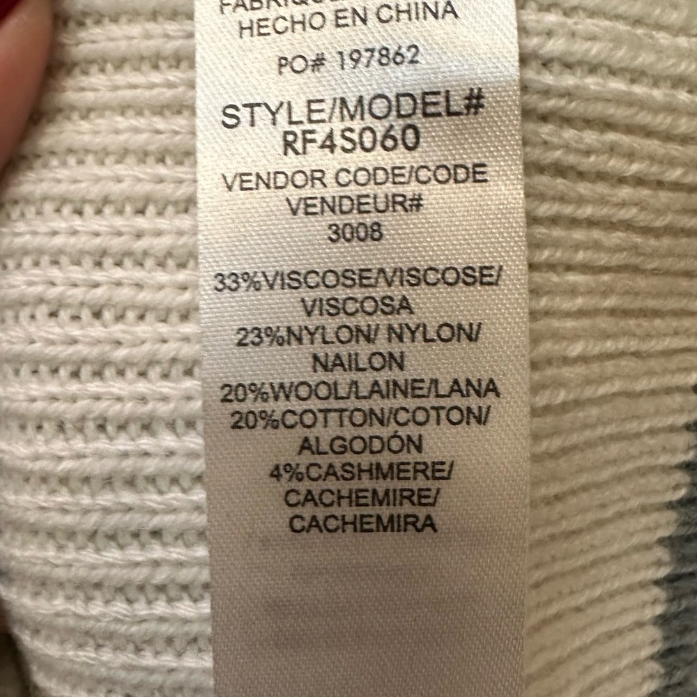 Splendid NWT Cream and Gray Striped Sweater - Picture 7 of 8